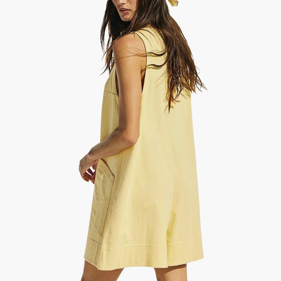 Yellow Linen Jumpsuit