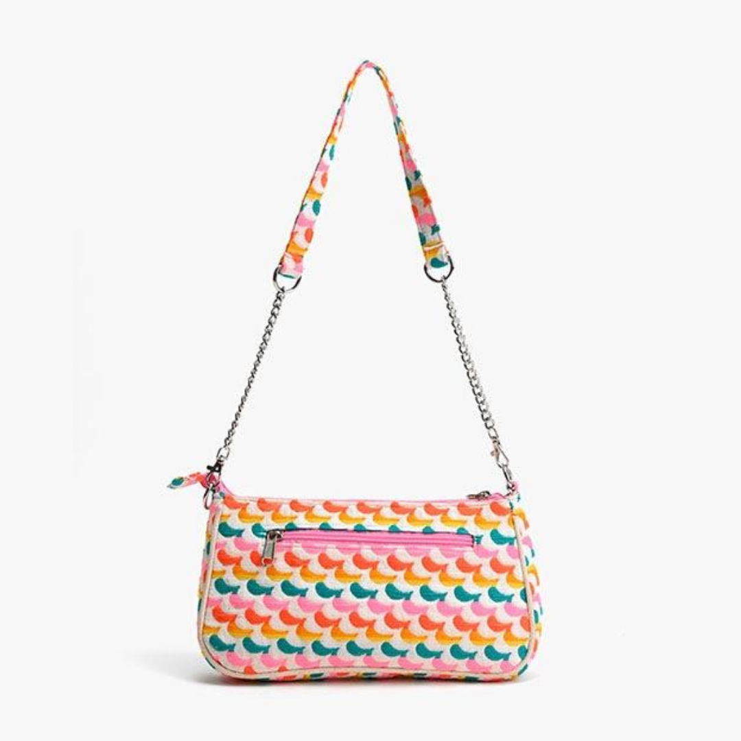 Rainbow Wings Floral Shoulder Bag