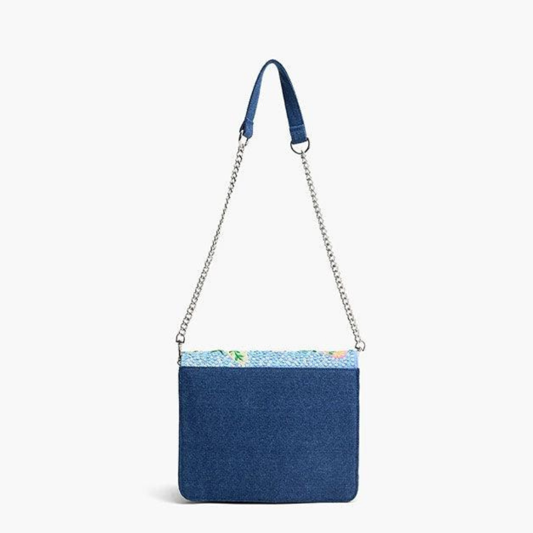 Azure Butterfly Ballet Shoulder Bag