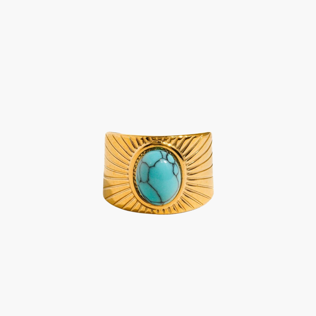 Reef Turquoise Stone Adjustable Ring