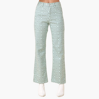 Abstract Flower Print Pants