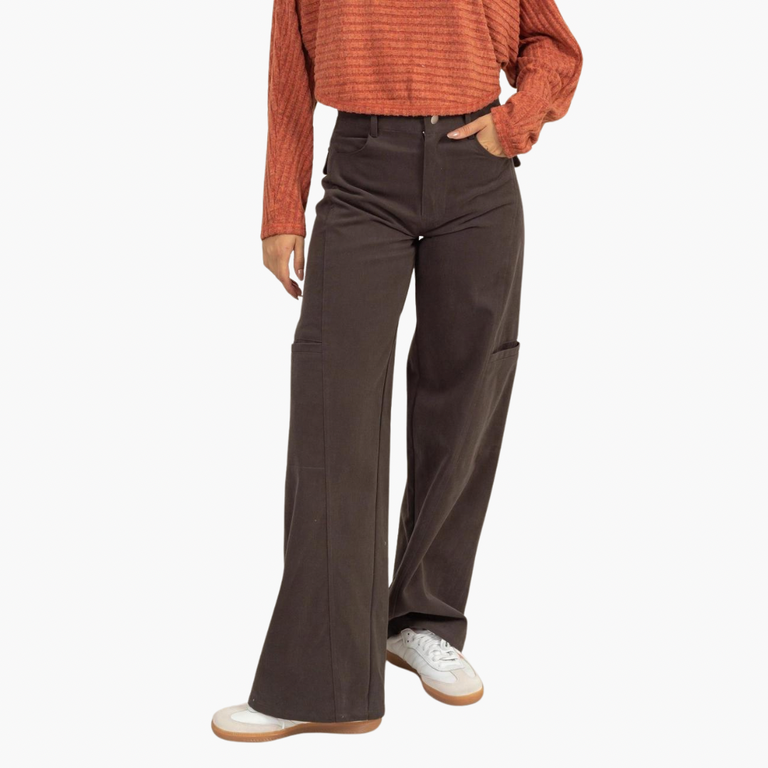 High-Waist Wide-Leg Utility Pants