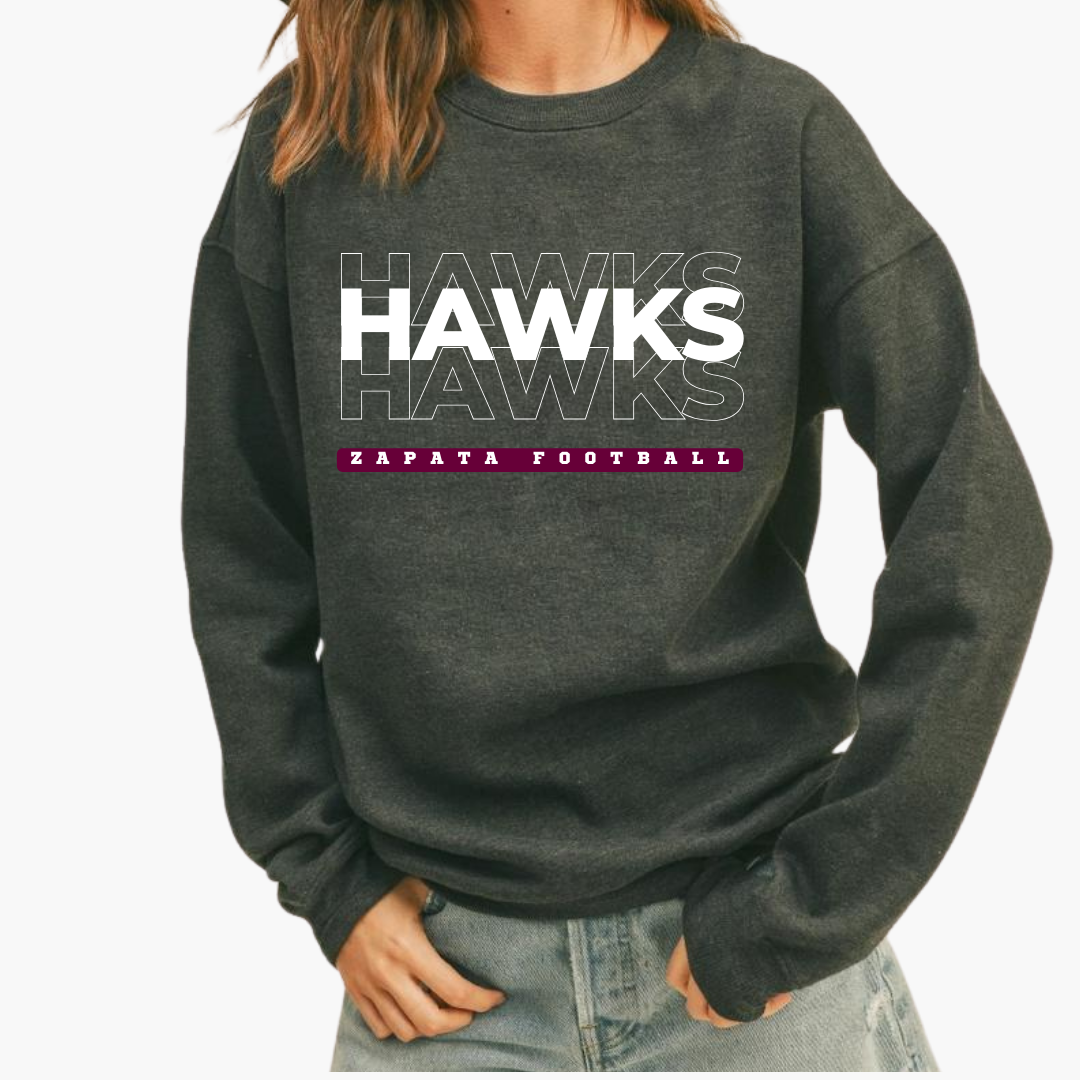 Unisex Black Hawk Football Sweatshirt