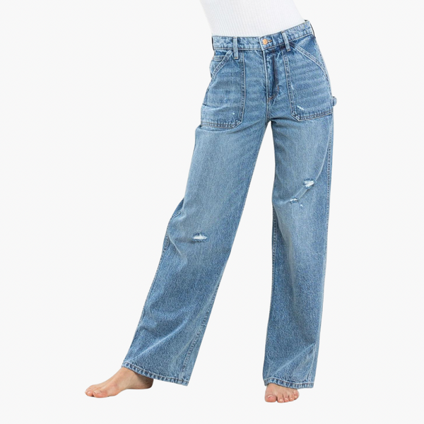 High Rise Utility Straight Jean