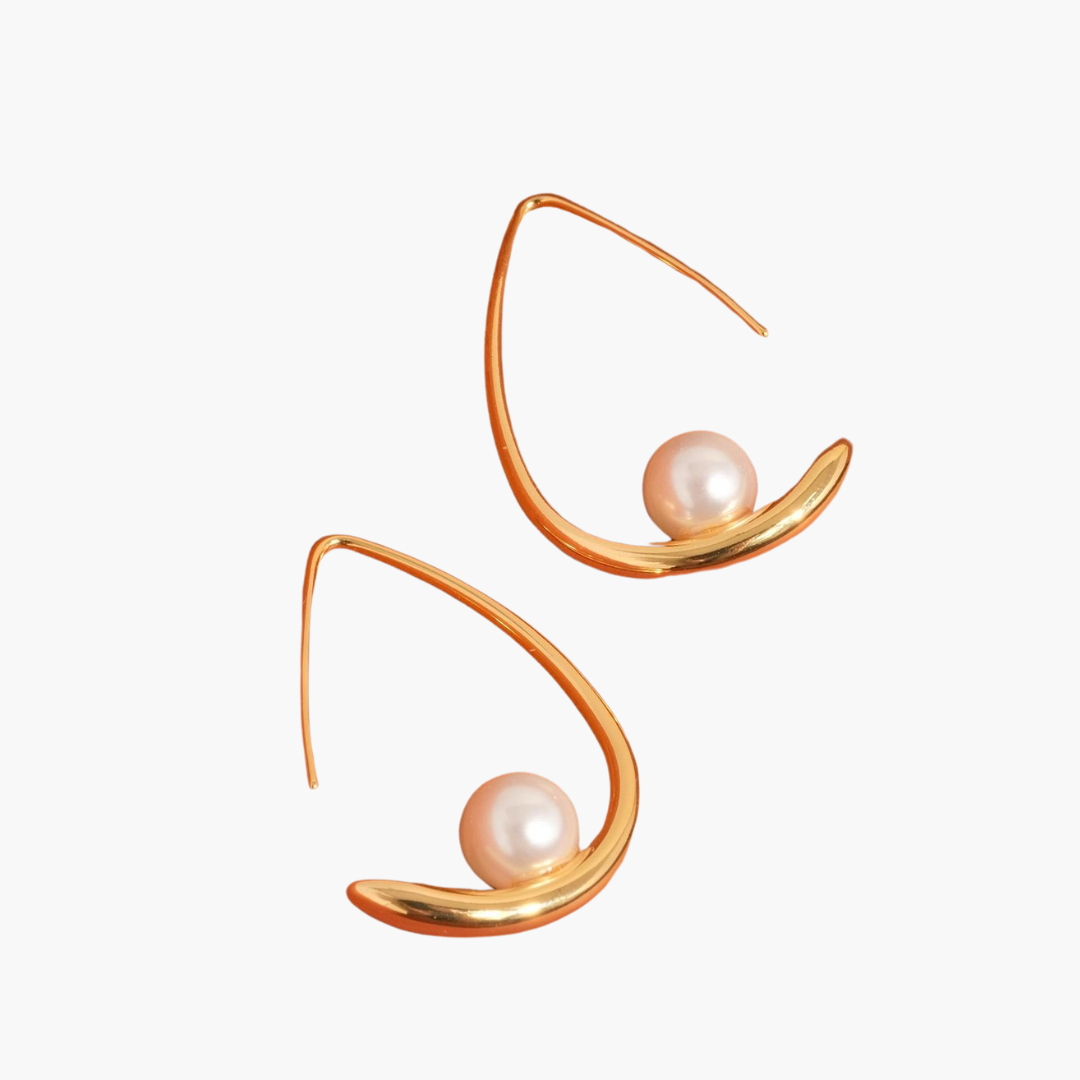 Tallis 18K Gold Plated Classic Pearl Drop Earring