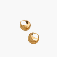 Amélie 18K Gold Plated Classic Round Huggie Earring