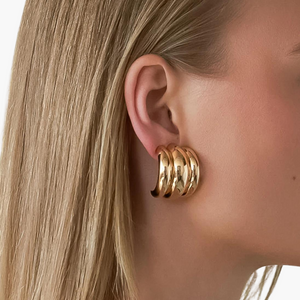 Colton 18K Gold Plated Layered Spiral Earring