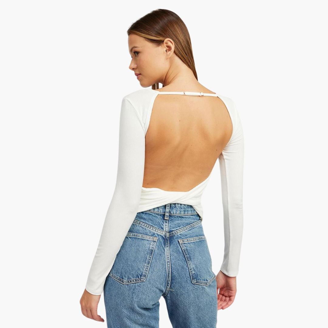 Open Back Top with Twist Detail