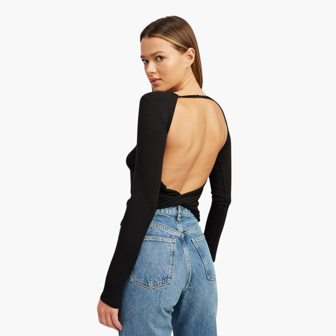 Open Back Top with Twist Detail