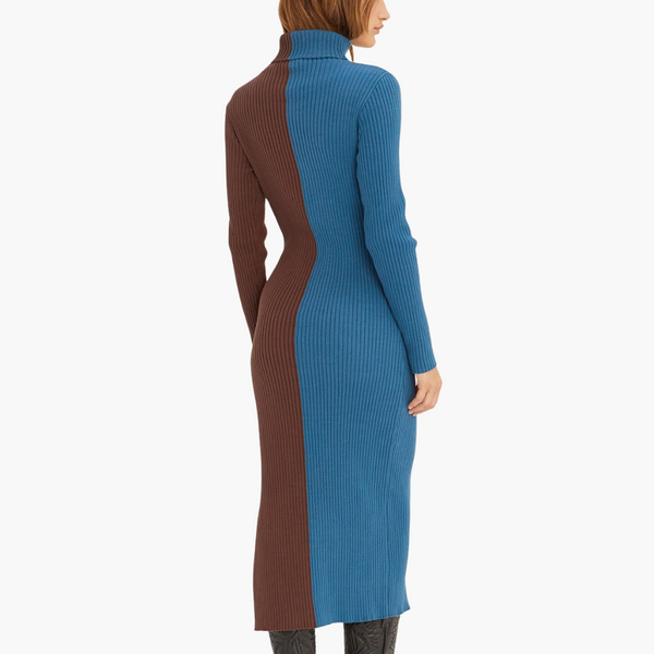 Jodie Color-Block Midi Sweater Dress