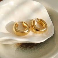 Hunter 18K Gold Plated Classic U Hoop Earring