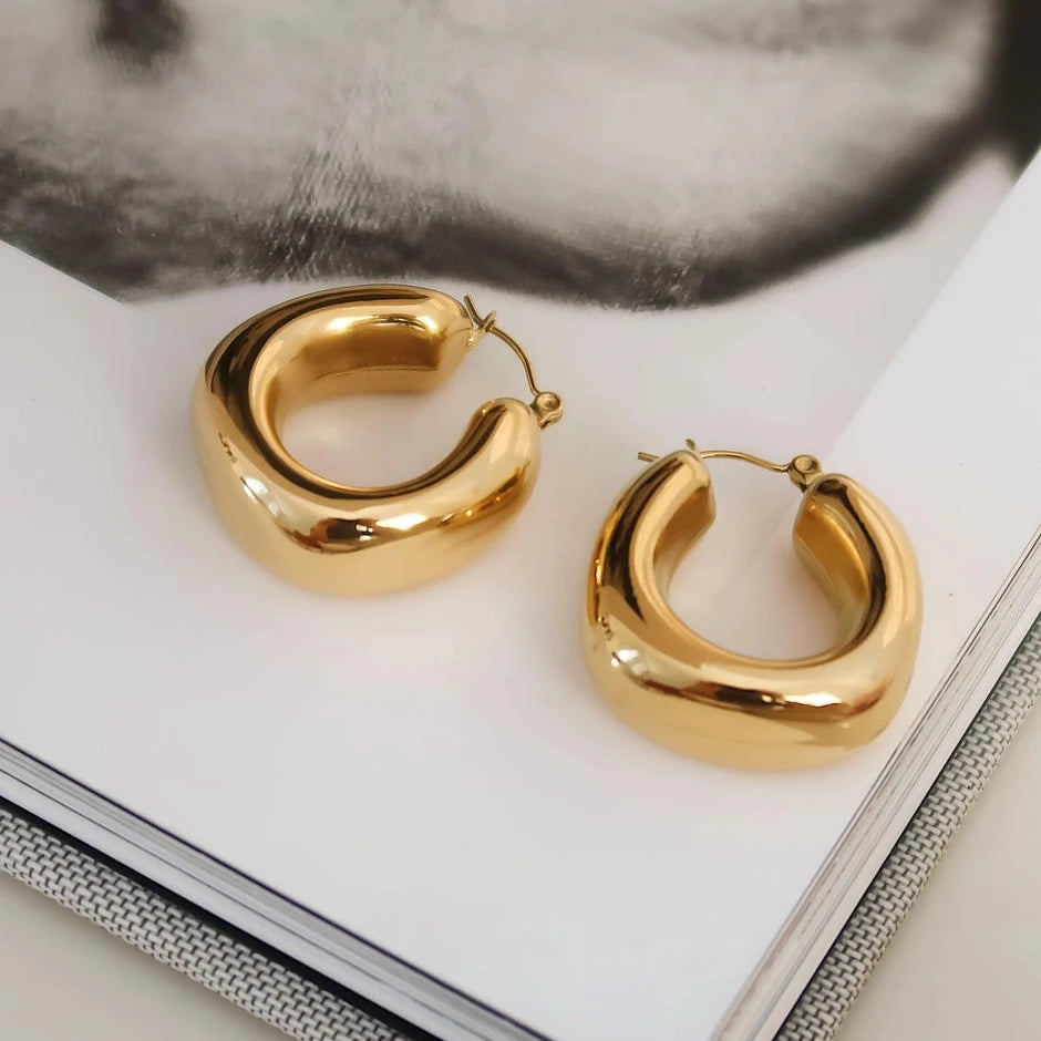 Hunter 18K Gold Plated Classic U Hoop Earring