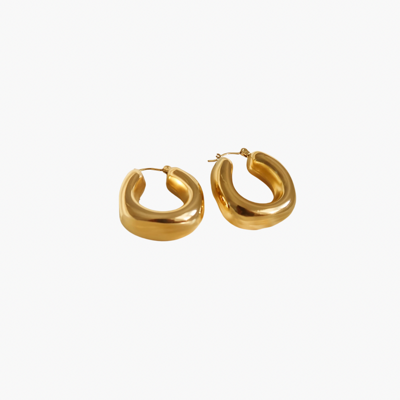 Hunter 18K Gold Plated Classic U Hoop Earring