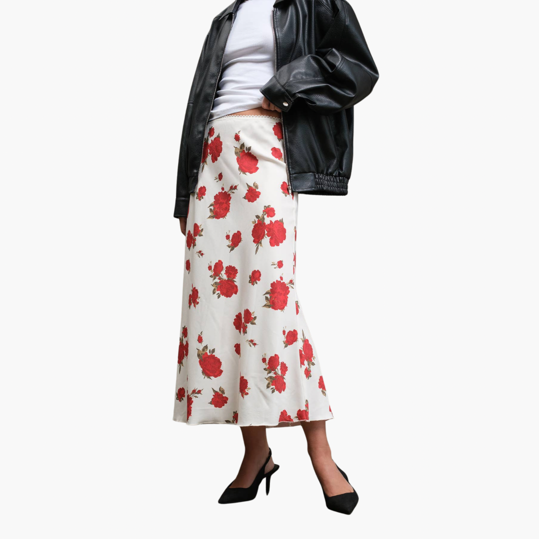 Romantic Rose Midi Skirt