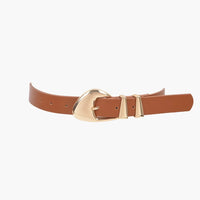 Faux Leather Multi Metal Buckle Belt