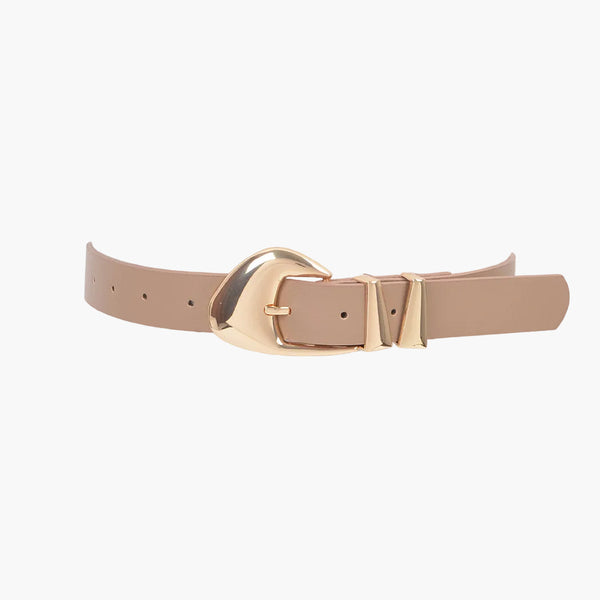 Faux Leather Multi Metal Buckle Belt