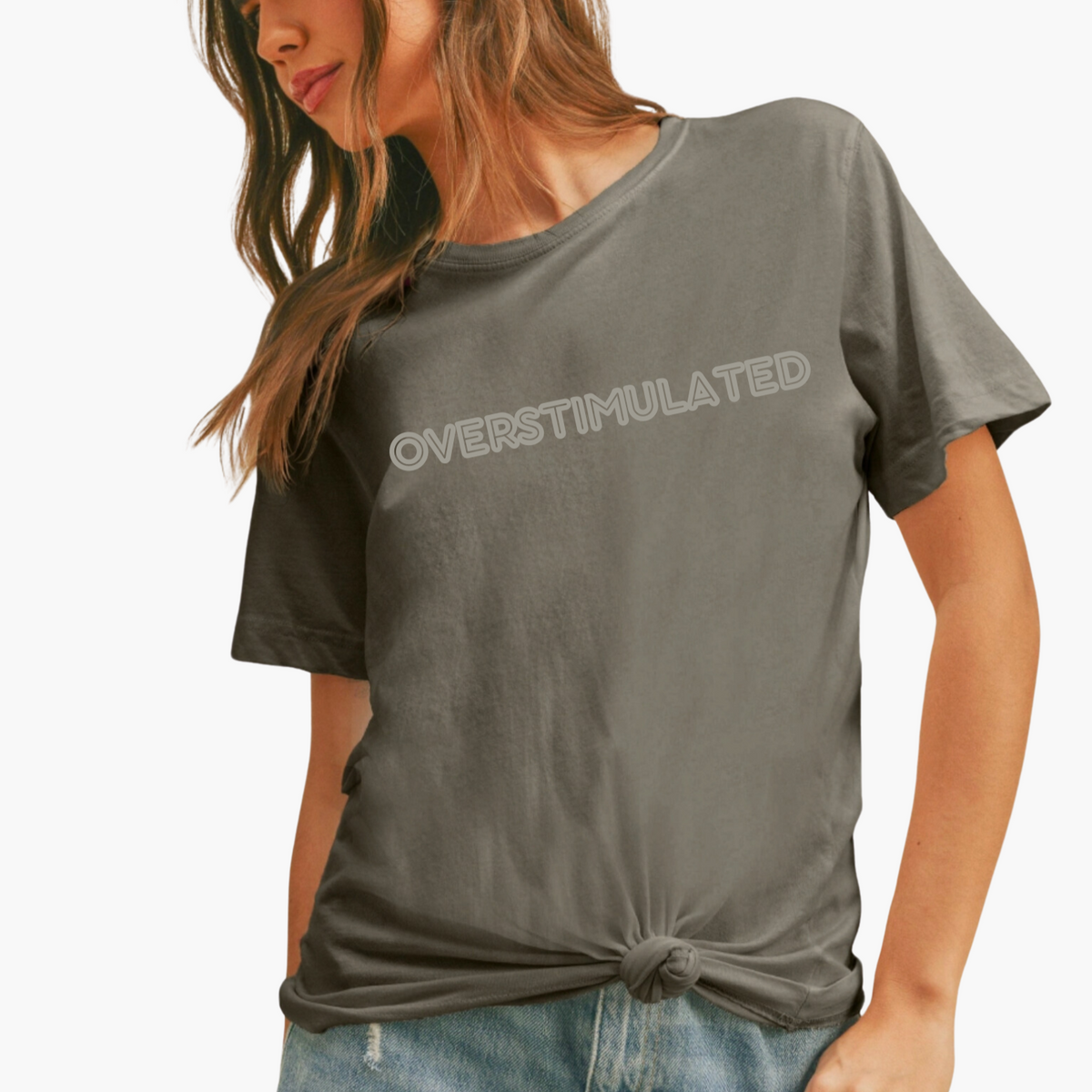 Overstimulated Charcoal Regular Fit Tee