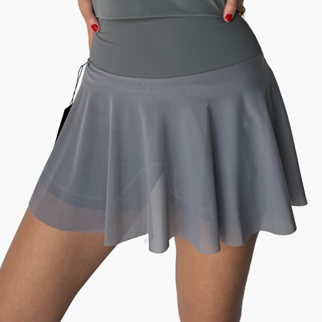 The Power Mesh Skort in Moonstone