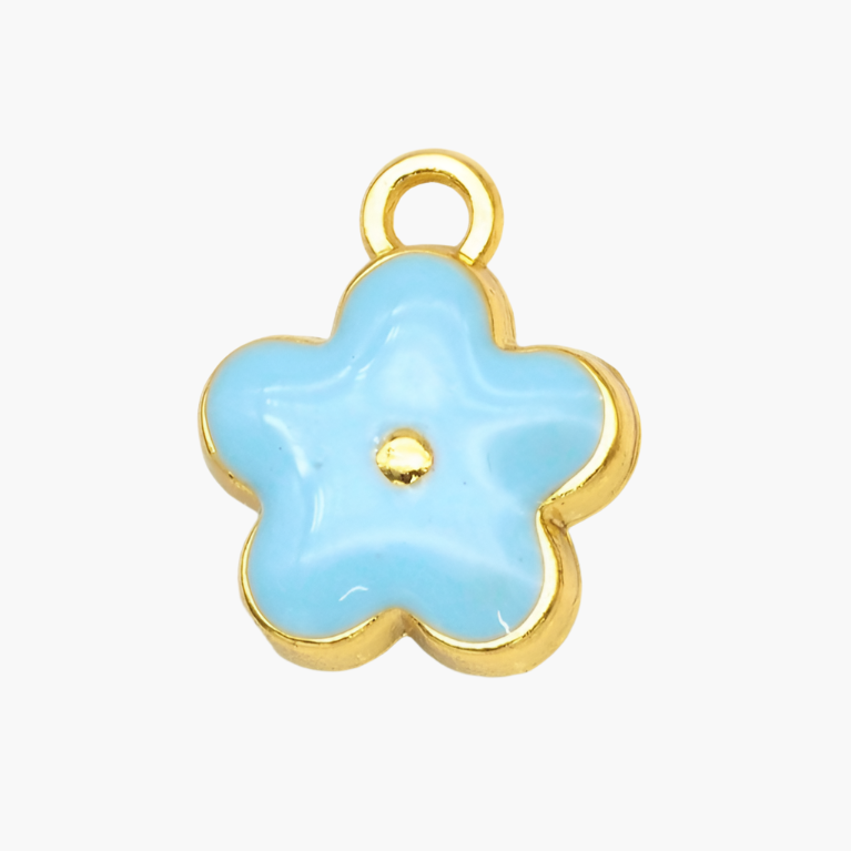 Puffy Enamel Flower Charm