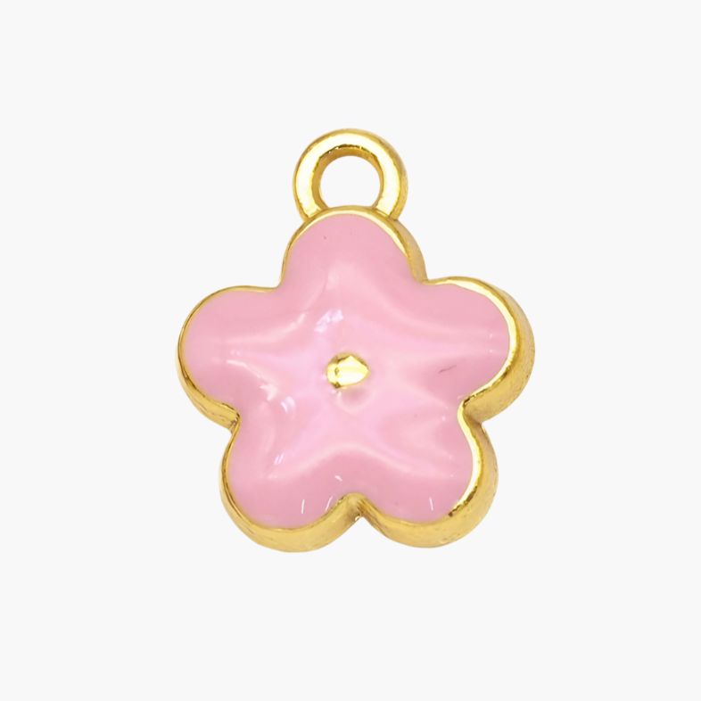 Puffy Enamel Flower Charm