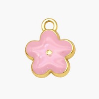 Puffy Enamel Flower Charm