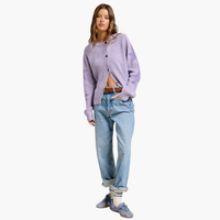 Lavender Star Sleeve Button Up Cardigan