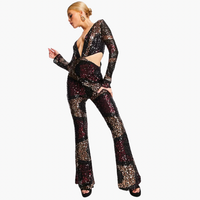 Vegas Kick Flare Sequin Jumpsuit