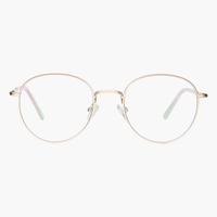 Round Gold Classified Reading Blue Light Glasses + Magnetic Pouch