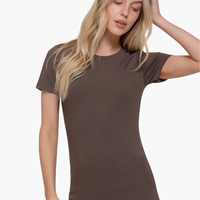Short Sleeve Crew Neck Cotton Top