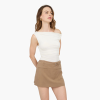 Asymmetrical Twist Detail Knit Top