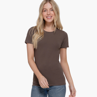Short Sleeve Crew Neck Cotton Top