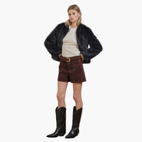 Rum Faux Suede High Rise Shorts