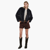 Rum Faux Suede High Rise Shorts