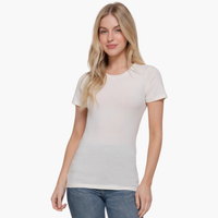 Short Sleeve Crew Neck Cotton Top