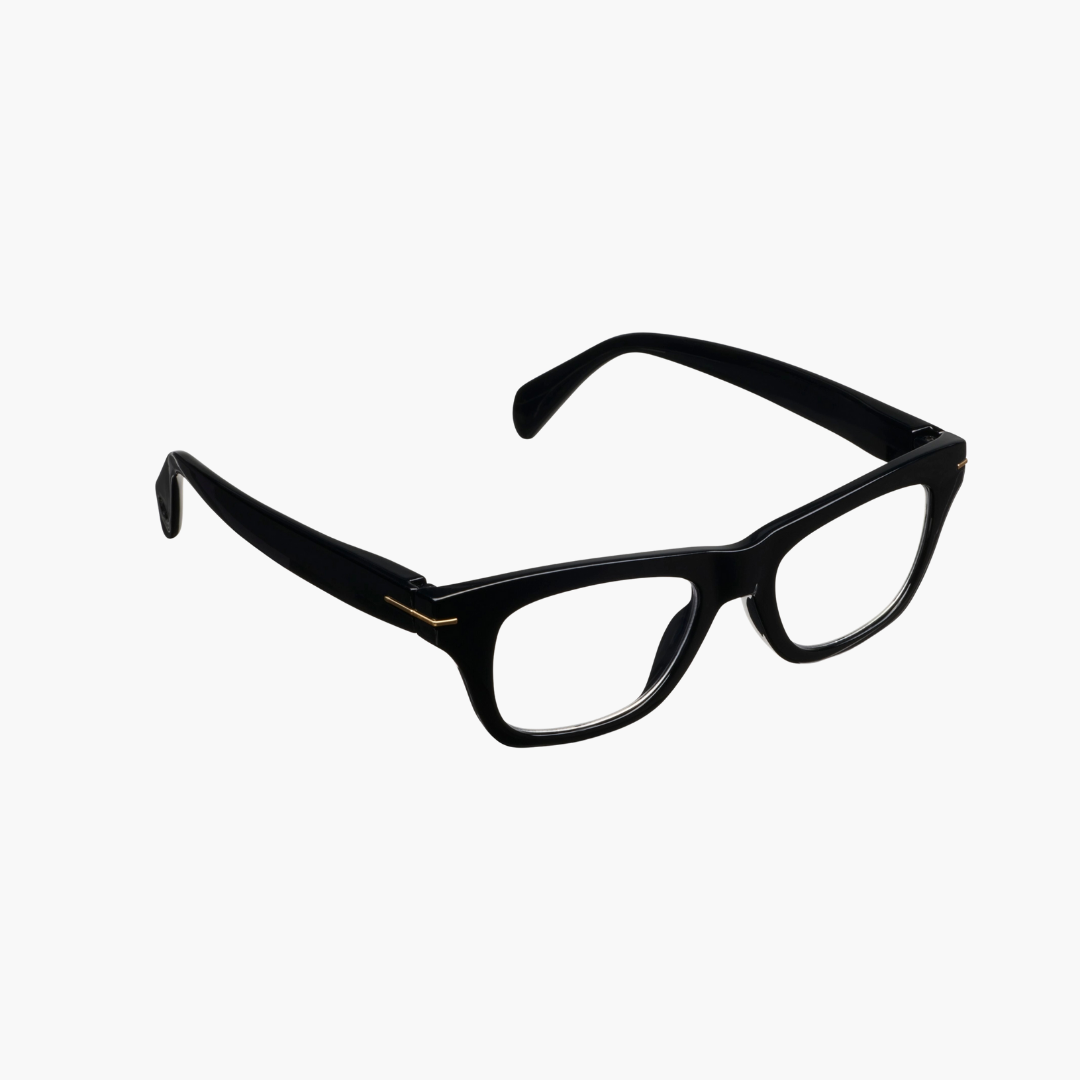 Lucky Stars Bold Rectangular Reading Blue Light Glasses + Magnetic Pouch