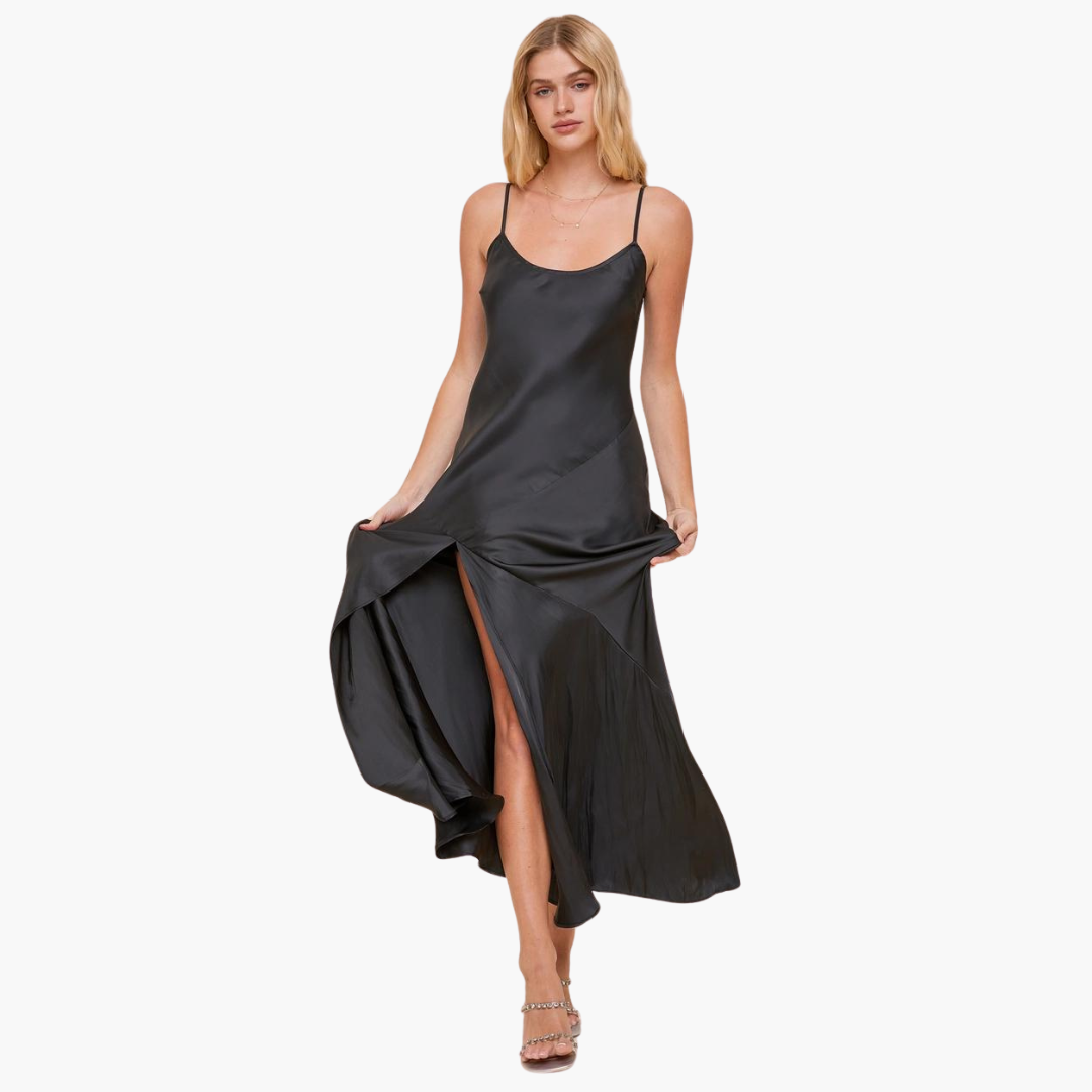 V-Neck Slit Maxi Dress