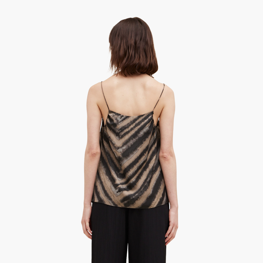 Slate Printed Satin Cami Top
