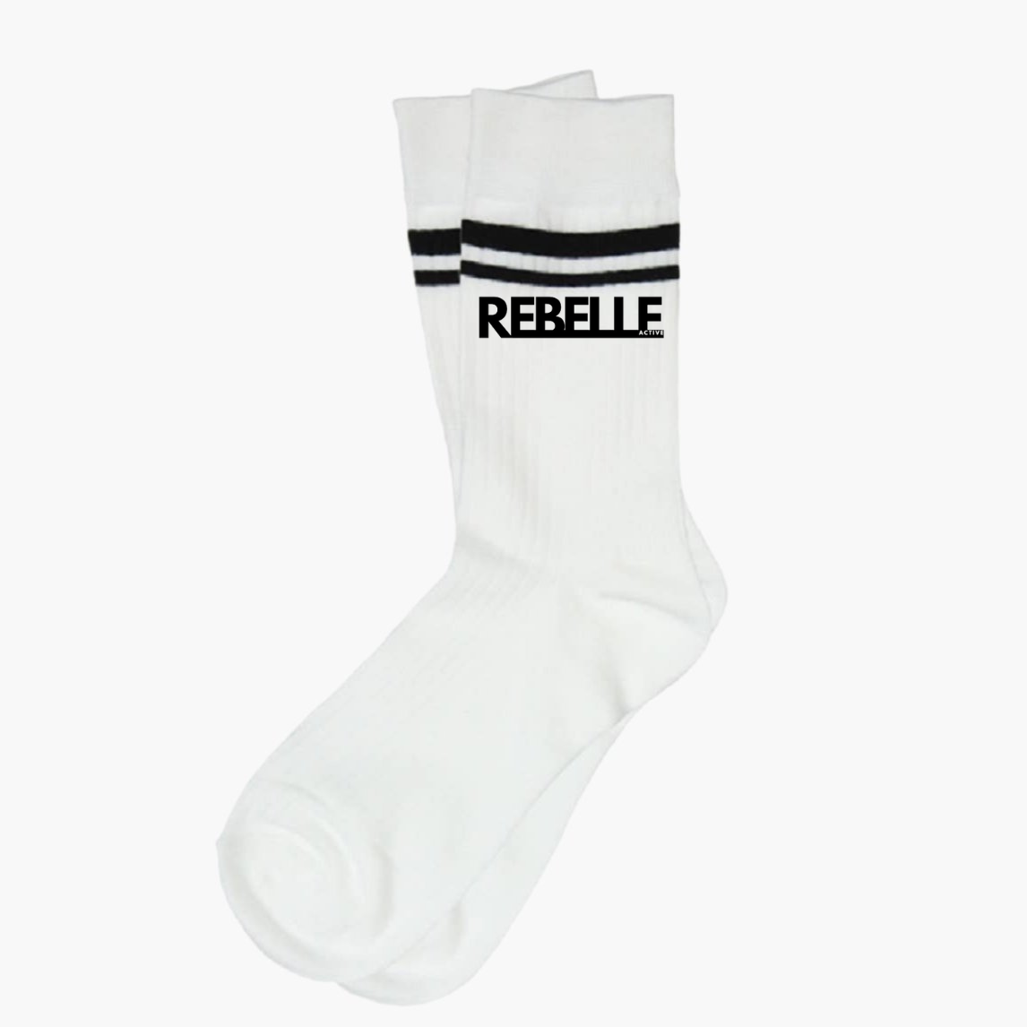 REBELLE Striped Crew Socks