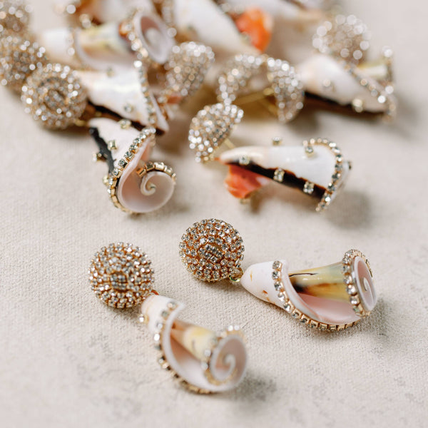 Rhinestone Wrapped Striped Shells