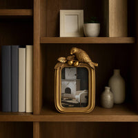 Gold Polyresin Bird Picture Frame - 4x6 in.