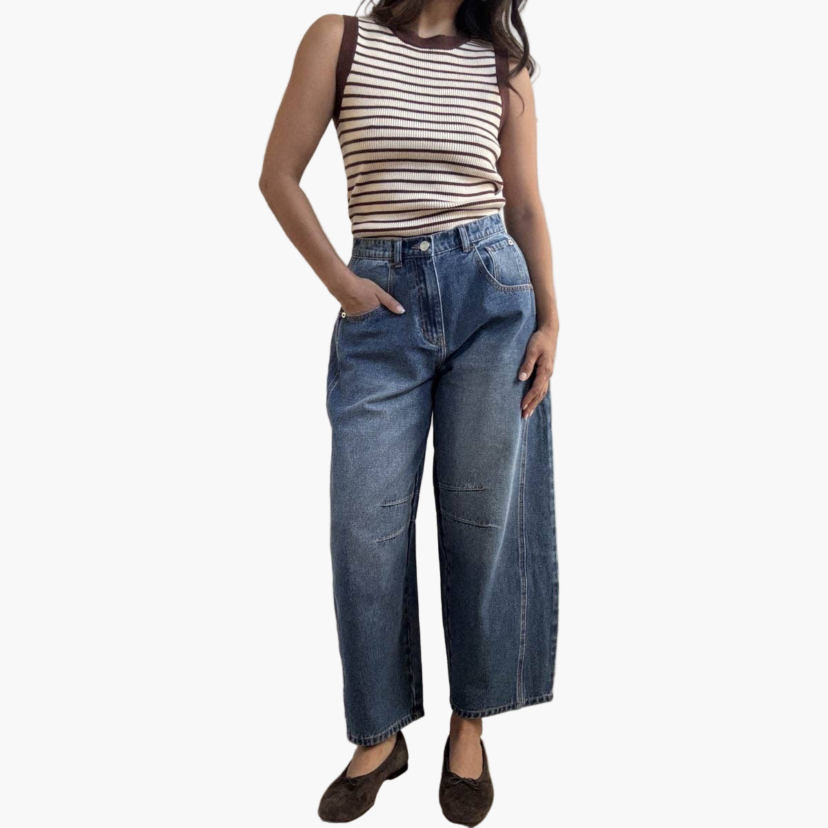 Mid Rise Horseshoe Jeans