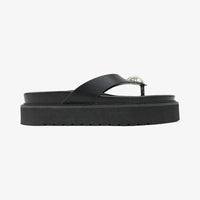 Silver Heart Platform Sandals