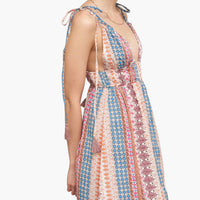 Shoulder Tie Printed Maxi Dress