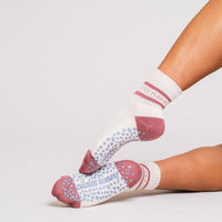 Pilates Please Stripe High Ankle