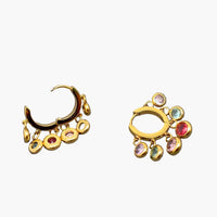 18K Gold Plated Dangle Huggie Hoop Earrings