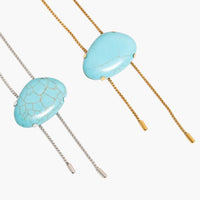 Turquoise Charm Bolo Necklace