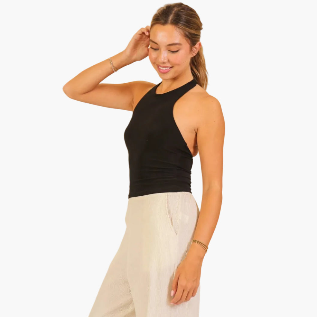 Chain Back Halter Top