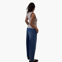 Mid Rise Horseshoe Jeans