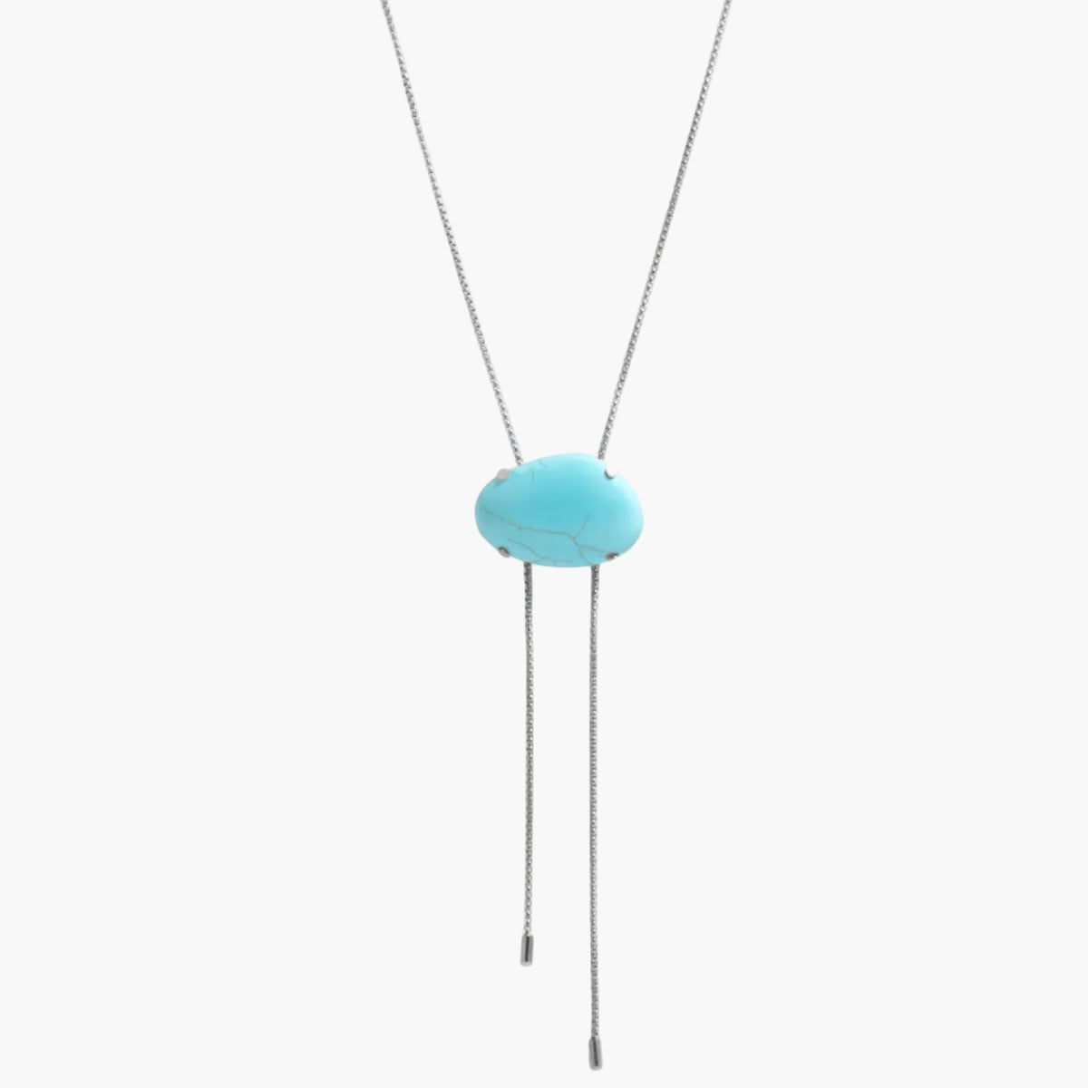 Turquoise Charm Bolo Necklace
