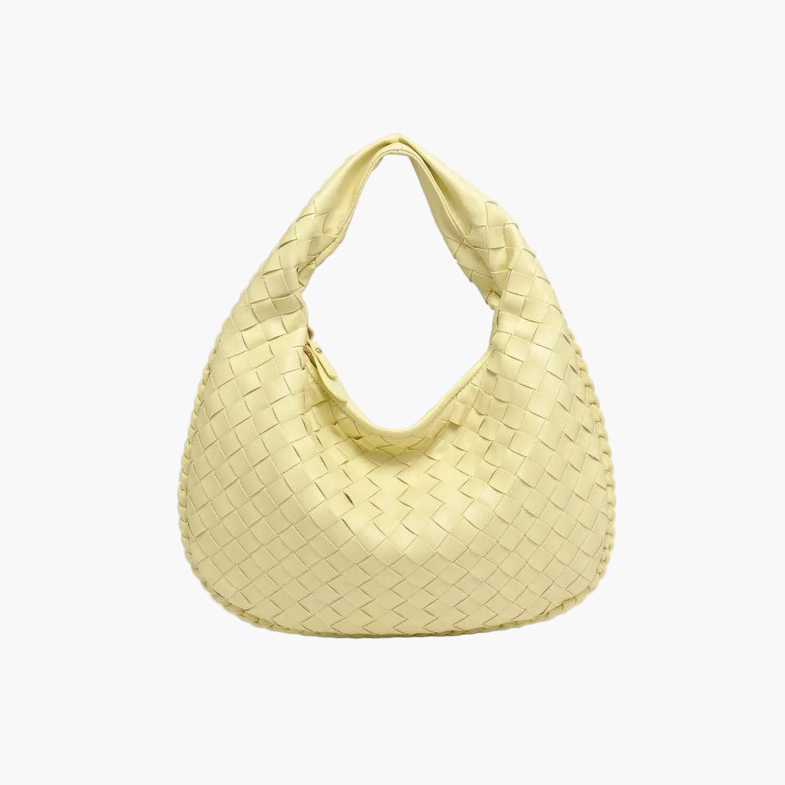 Butter Yellow Wendy Woven Shoulder Bag